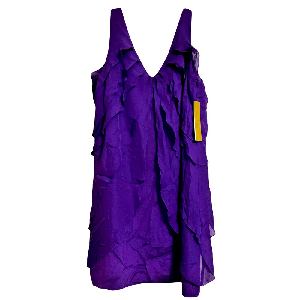 Nicole Miller 100% Silk Flapper Purple Dress, New with Tags, $455 retail